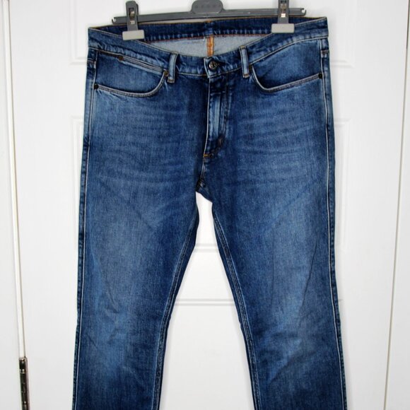 BNWT AW22 ACNE STUDIOS MAX MID BLUE SLIM FIT JEANS 34 - Picture 2 of 13